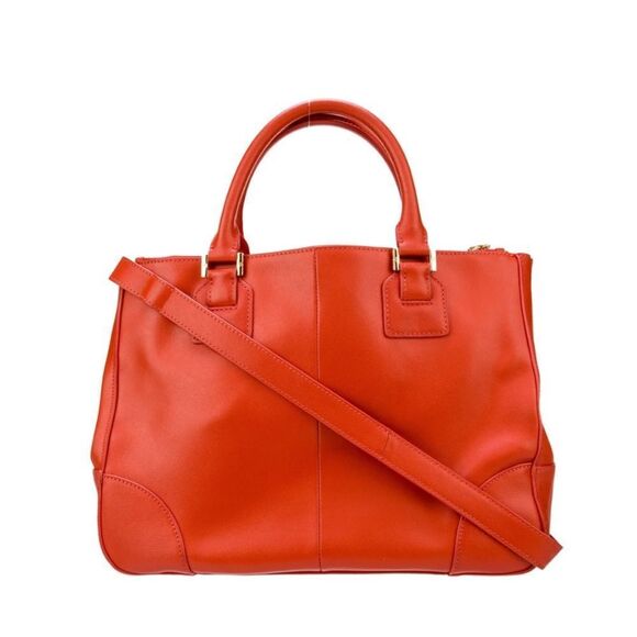 Tory Burch Orange Robinson Double Zip Tote - Picture 3 of 12